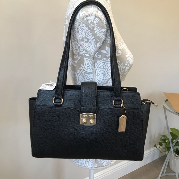 COACH ❤️ NWT Carryall Handbag NEW!! Black - Picture 6 of 8